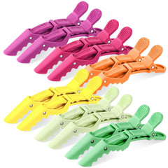 Havawish 12 Pcs Alligator Clips for Hair Styling Matte Alligator Crocodile Clips for Women Hair Sectioning(Black)