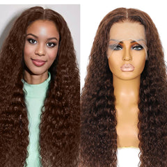 30 Inch Burgundy Wig Human Hair 99j Burgundy 13x6 Deep Wave Lace Front Wigs Human Hair Pre Plucked HD Transparent Lace Frontal Wigs for Black Women Red Colored Wig