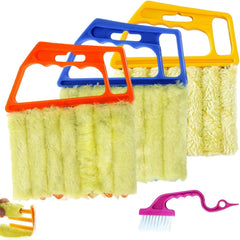 All-Purpose Washable Cleaning Brush–Blinds, Mini Washable & Removable Blind Cleaner Tool, Blind Cleaner Duster Tool Handheld Household Cleaning Tools for AC, Car, Fan (Orange-2)