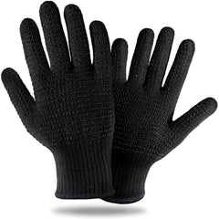 Teenitor 2 Pcs Heat Resistant Gloves With Silicone Bumps, Professional Heat Proof Glove Mitts For Hair Styling Curling Iron Wand Flat Iron Hot-Air Brushes Sublimation Gloves Rose Red