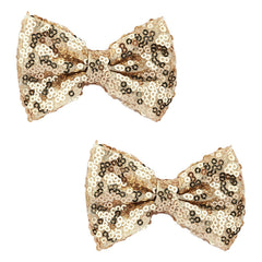 Love Fairy 3-Inch Glitter Bow Hairpin - Sparkling Sequin Bow Tie Hair Clip for Girls,Teens, and Women (Red)