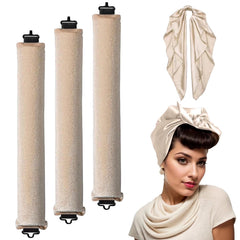 Heatless Hair Curler Overnight Curls-3 Pcs No Heat Curling Blowout Rod to Sleep In,Hair Rollers with Satin Scarf