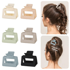 6 Pack Claw Clips Hair Clips for Women Girls Medium Rectangle 2 Inch Small Hair Clips for Thin or Medium Thick Hair