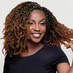 Aksice 8 Inch Yanky Twist Crochet Hair for Black Women 8 Packs Pre-looped Yankee Twist Hair Brown Spring Mini Passion Twist with Curly Ends Synthetic Crochet Braids (8 Inch, OT30#)