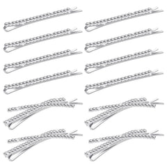 12 Pieces Rhinestone Bobby Pins, Silver Metal Hair Clips Diamond Bobby Pins Crystal Hair Pin for Prom Bridal Wedding Hair Accessories Gift Stocking Stuffers for Women Girls