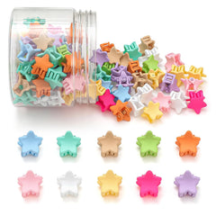 Mini Flower Hair Clips, Baby Hair Clips Mini Claw Clips Cute Jaw Clips Hair Pins Hair Barrettes Toddler Hair Accessories for Women Girls Kids Teens 100Pcs Colorful