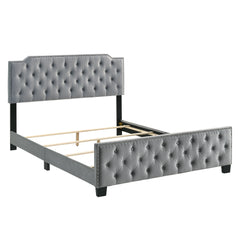 Furniture of America Galavant Modern Tufted Fabric Panel Bed