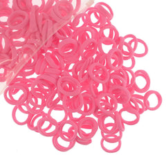 200 Pcs Solid Color Cotton Hair Ties for Women Girls' Elastics Hair Ties Seamless Ponytail Holder (Red)