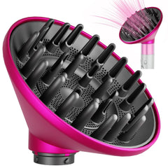 Large Diffuser Attachment Compatible with Dyson Airwrap, Upgraded Bigger Diffuser Nozzle to Dryer Faster and Define Curls Hair, Grey
