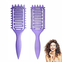 Curly Hair Brush for Curly Hair, Curl Defining Brush for Styling and Defining Curls for Women and Men, Wet or Dry Hair (Green)