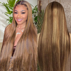 30 Inch 13x6 Lace Front Wigs Human Hair Straight HD Lace Front Wigs Human Hair Pre Plucked Straight Wigs Human Hair 13x6 Straight Lace Frontal Wigs 200 Density Glueless Wigs Human Hair for Women