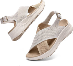 Womens Orthopedic Sandals Ladies Recovery Sport Outdoor Adjustable Strap Sandals with Comfortable Plantar Fasciitis Arch Support