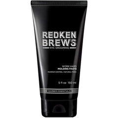 Redken Brews Molding Paste For Men For all Hair Types - High Hold & Maximum Control, Natural and Matte Finish, Sulfate-Free