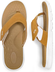 STQ Orthopedic Flip Flops for Women | Memory Foam Flip-flops for Plantar Fasciitis with Arch Support Pain Relief