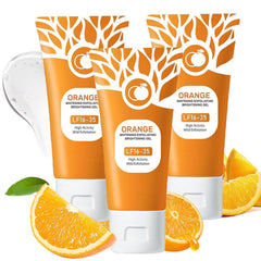 Orange Exfoliating Gel Scrub, Deep Cleansing Moisturizing Scrub with Enzymes, Purifying Exfoliating Gel for Face & Body, Facial Exfoliator Cleanser to Remove Blackheads (1PC, 1)