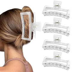 5 Inch Extra Large Claw Clips for Strong Hold - XL Jumbo Matte Hair Clips 4PCS Oversized Giant Clips for Long Curly Hair for Women