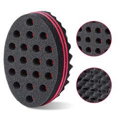 BIGEDDIE Magic Sponge Brush for Afro Curls, Twist Sponge with 6.29 Inch Free Pick Comb (2 PACK)