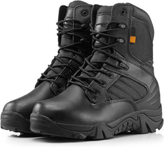 Tactical Combat Boots with Side Zipper | Waterproof, Slip-Resistant, Lightweight Military Boots for Hiking, Trekking, & Work