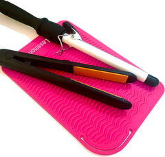 Large Heat Resistant Mat for Curling Irons, Hair Straightener, Flat Irons and Hair Styling Tools 11" x 7.5", Grey