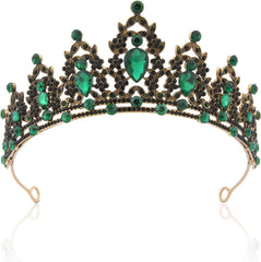 Blue Princess Tiara Crown - Crystal Quinceanera Tiara Headband for Women