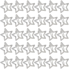 20 PCS Cute Star Hair Clips for Women, Black Metal Star Hair Snap Barrettes, Non Slip Hair Accessories for Women for Daily Use, Parties (1.18 x 1.18 inch)