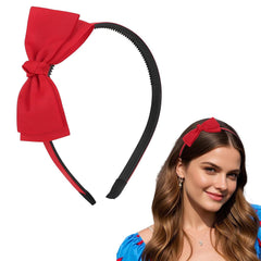 Jaciya Burgundy Bow Headbands for Women Girls Velvet Hair Bow Headband Cute Hairband Cosplay Headpiece