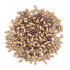 Vlasy Micro Rings Links Beads,3.4mm Microlink Beads Non-Silicone Copper Tubes Microbead for Hair Feathers,I-Tip Hair Extensions (200Pcs, Black)