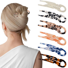 Sunolga 3 PCS Prestige French Hair Pins for Women, Lialys Hair Pins for Thin Thick Hair, Ergonomic Design Hair Accessories, Double-notch Locking Mechanism Anti-loosening Hairpins