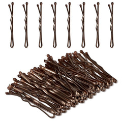 Mini Bobby Pins, 50PCS 1.37 Inch Small Wavy Hair Pins Metal Hair Clip Hairpins for Women Gilr Kids Buns Long Straight Curly Hair All Hair Types(Gold)