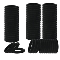 Hair Ties, 100 PCS No Damage Hair Elastics Hair Accessories for Women Girls, Thick Seamless Hair Ties, Neutral Color, 5 Colors Included: Black, Brown, Gray, Carnation, Light Brown
