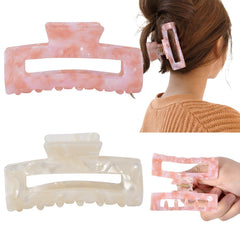 2PCS Hair Claw Banana Clips tortoise Barrettes Celluloid French Design Barrettes celluloid Leopard print Large Fashion Accessories for Women Girls