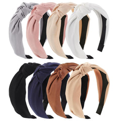 8Pcs Headbands for Women, Fashion Knotted Headband Coffee Series Wide Hairband Hair Accessories Stocking Stuffers for Women Girls