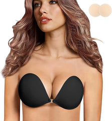 queensecret Adhesive Bra, Push up Strapless Self Adhesive Bra, Invisible Silicone Bra for Backless Dress
