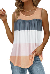 CHICGAL Womens Tank Tops Summer Sleeveless Blouse Crewneck Casual Loose Fit Tunic Shirt