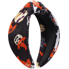Ardorchid Halloween Headbands for Women Girls Ghost Skeleton Pumpkin Spider Web Black Star Moon Hairbands (4PCS Halloween Headbands)