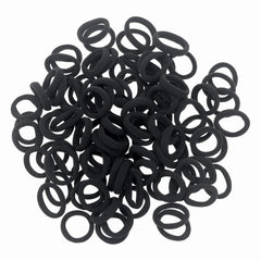 100 Pack Nylon Small Hair Ties Seamless Ponytail Holder Toddlers Girls' Hair Elastics (black and white)