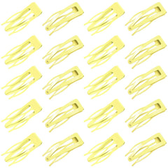 ELANE 20 Pcs Metal Snap Hair Clips for Women, Double Grip Barrettes for Thick Fine Hair, Small Black Clips for Girls
