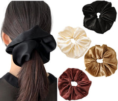 Large Satin Scrunchies Oversized Jumbo Sleeping Giant No Damage Big Silk for Women(A)