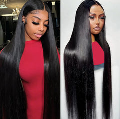 30 Inch 13x6 Lace Front Wigs Human Hair 200 Density Straight HD Lace Front Wigs Pre Plucked Straight Glueless Human Hair 13x6 HD Frontal Human Hair Wig for Women