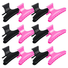 Hair Clips for Styling Sectioning 12 Pack Black White Butterfly Clamps Hair Claw Clips Pro Salon Hair Clips for Styling, Sectioning, Cutting and Coloring