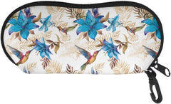 Forchrinse Blue Butterfly Soft Sunglasses Case Zipper Eyeglasses Case for Women
