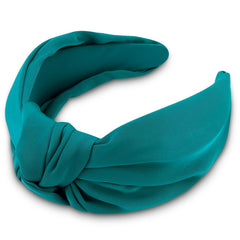 TOBATOBA Women's Knotted Satin Silk Head Bands, Wide Non-Slip Fashion Hair Accessories - Pink Top Knot and Headbands