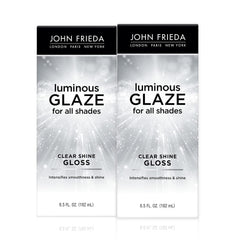 John Frieda Brilliant Brunette Luminous Glaze, Hair Gloss Enhances Rich Color and Boosts Shine for Silky Brunette Hair, Enhances While Mending Damaged Hair Surfaces, 6.5 Oz