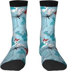 Casual Crew Socks for Women Lightweight, Mens Dress Socks Unisex Breathable