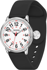 Nurse Watch for Nurse Medical Professionals Students Women Men, 50M Waterproof 12/24 Hour Military Time Luminous Easy Read Dial, Second Hand Watch for Nursing