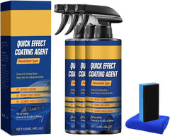 Coating Agent for Car Coating Spray, Car Scratch Wax Coating Spray with Towel & Sponge, Oil Film Emulsion Glass Cleaner 120ml (1PC)