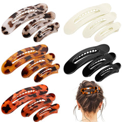 15 PCS Flat Hair Clips, Neutral Color Flat Claw Clips 3 Sizes Hair Claws for Women Girls Thin Hair Medium and Small Hair Clip