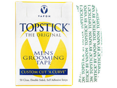 Topstick The Original Custom Cut "A Curve"Men's Grooming Tape - 50 Strips Box