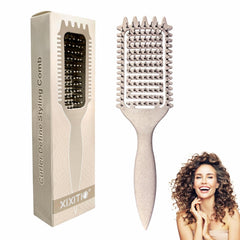 Curly Hair Brush for Curly Hair, Curl Defining Brush for Styling and Defining Curls for Women and Men, Wet or Dry Hair (Green)