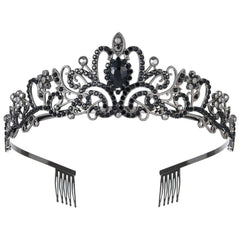 Silver Tiara Crown Headband Princess Elegant Crowns with combs for Women Halloween Birthday Crystal Queen Rhinestone Hair Accessories Wedding Brides